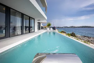 Seafront Modern Villa with Pool in Rogoznica