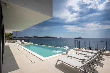 Seafront Modern Villa with Pool in Rogoznica