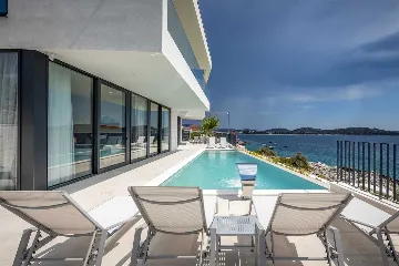 Seafront Modern Villa with Pool in Rogoznica