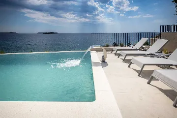 Seafront Modern Villa with Pool in Rogoznica