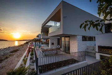 Seafront Modern Villa with Pool in Rogoznica