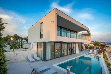 Seafront Modern Villa with Pool in Rogoznica