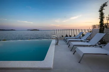 Seafront Modern Villa with Pool in Rogoznica