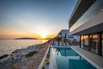 Seafront Modern Villa with Pool in Rogoznica