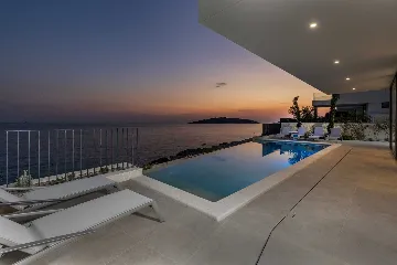 Seafront Modern Villa with Pool in Rogoznica