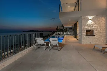 Seafront Modern Villa with Pool in Rogoznica