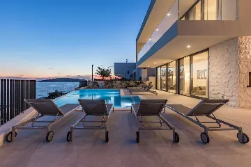 Contemporary Seafront Villa with Infinity Pool Rogoznica