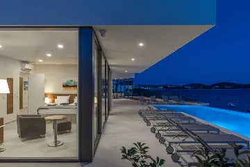 Contemporary Seafront Villa with Infinity Pool Rogoznica