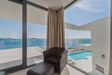 Contemporary Seafront Villa with Infinity Pool Rogoznica