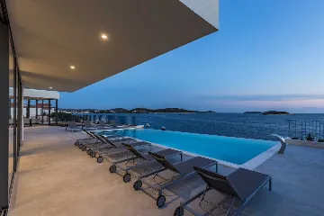 Contemporary Seafront Villa with Infinity Pool Rogoznica