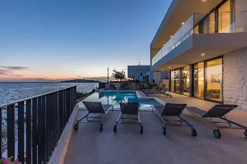 Contemporary Seafront Villa with Infinity Pool Rogoznica