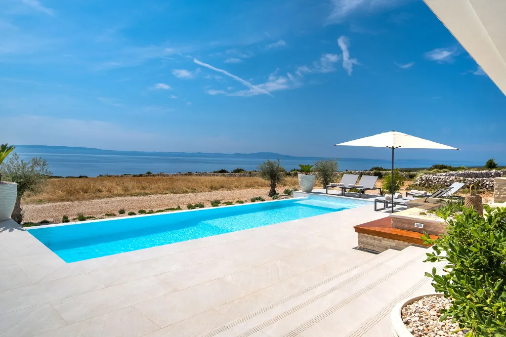 Contemporary Island Villa with Pool, Novalja