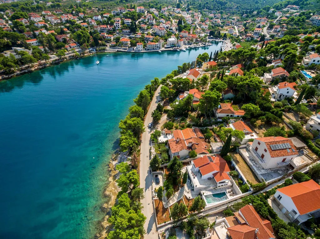 Coastal Villa Retreat with Heated Pool, Splitska