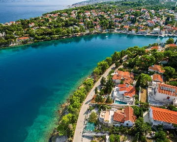 Coastal Villa Retreat with Heated Pool, Splitska