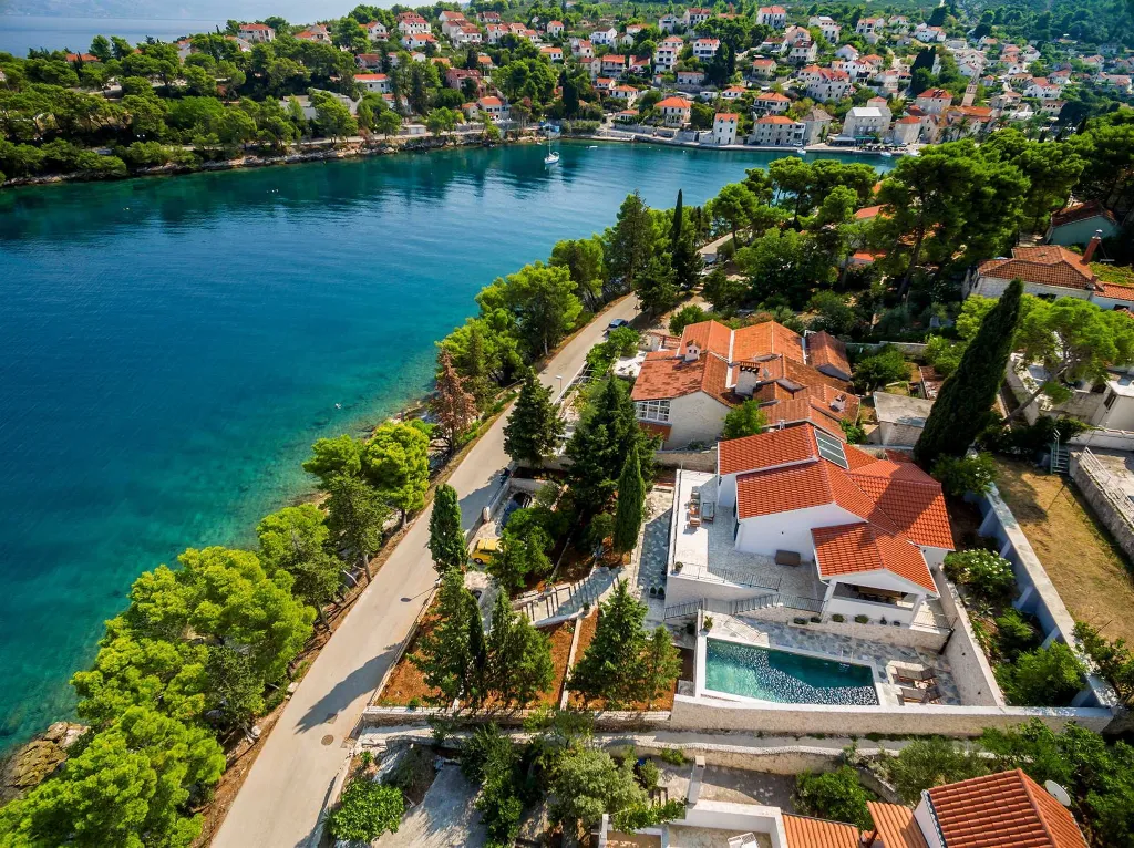 Coastal Villa Retreat with Heated Pool, Splitska