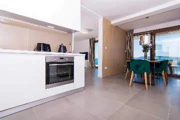 Contemporary Beachfront Villa with Sea Access in Okrug Donji