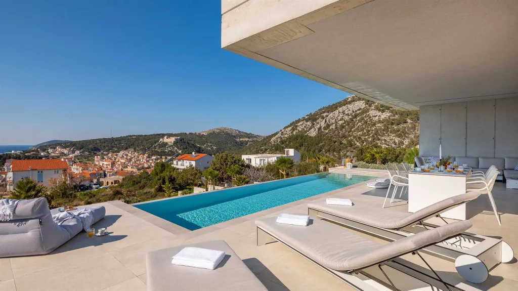 Modern Hillside Villa with Pool in Hvar