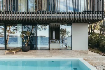 Premium Seafront Villa with Heated Pool in Stari Grad