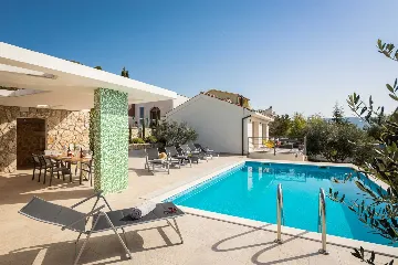 Private Pool Villa with Garden in Žaborić
