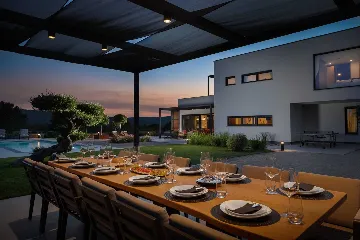 Private Villa with Pool and Tennis Court in Šibenik