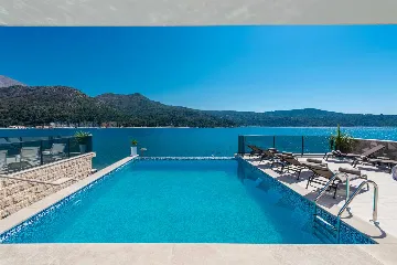 Modern Seafront Villa with Pool in Slano