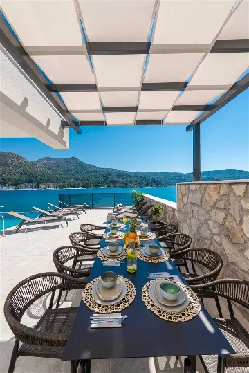 Modern Seafront Villa with Pool in Slano