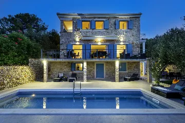 Seaside Family Villa with Pool on Prvić Luka Island