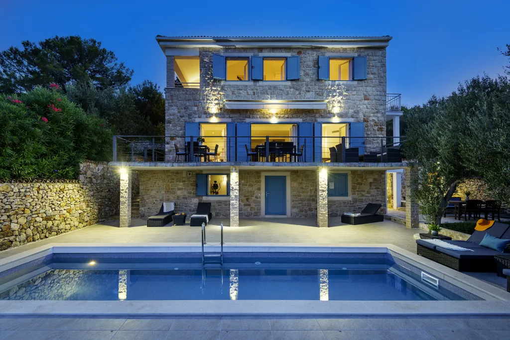 Seaside Family Villa with Pool on Prvić Luka Island