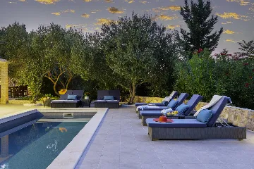 Seaside Family Villa with Pool on Prvić Luka Island