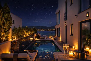 Seaside Retreat Villa in Okrug Gornji with 8 Bedrooms