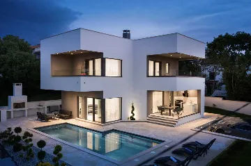 Modern Villa with Pool and Jacuzzi in Rakalj