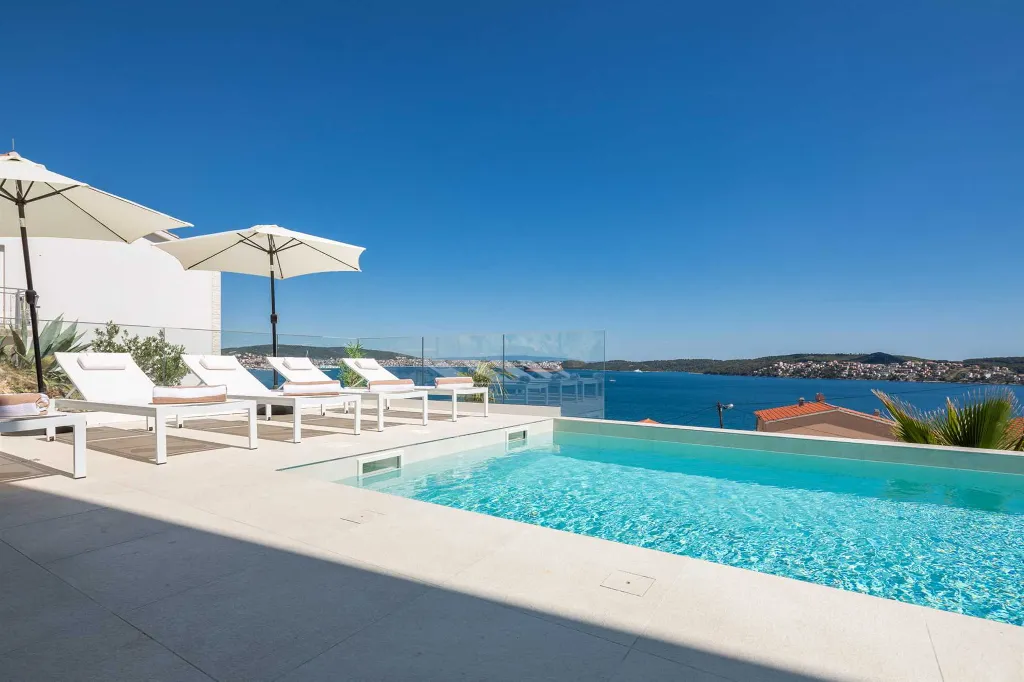 Modern Seaside Villa with Heated Pool in Trogir