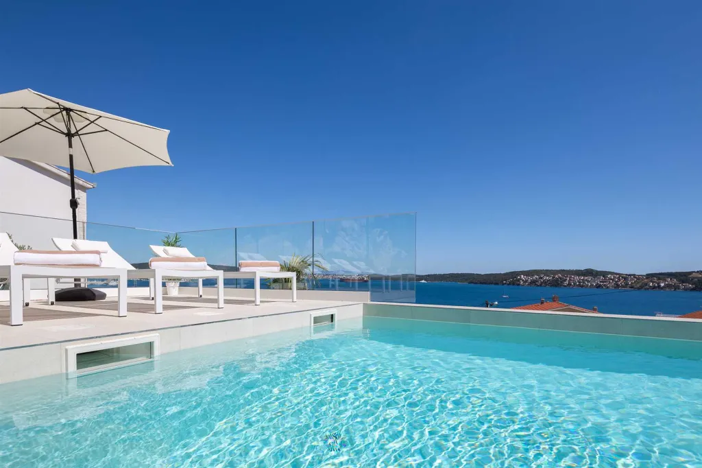 Modern Seaside Villa with Heated Pool in Trogir