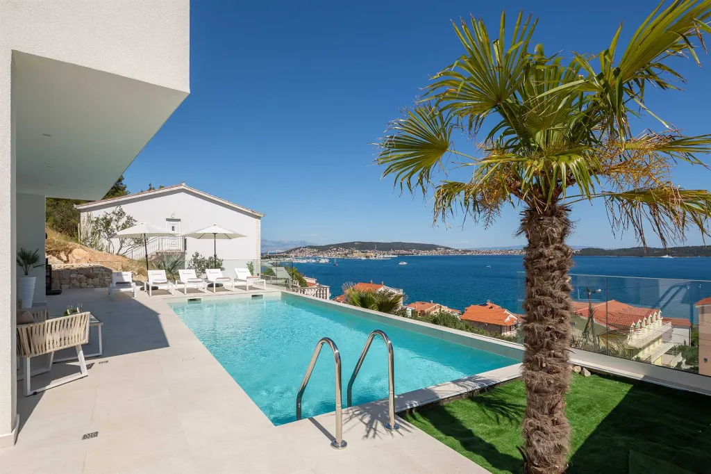 Modern Seaside Villa with Heated Pool in Trogir
