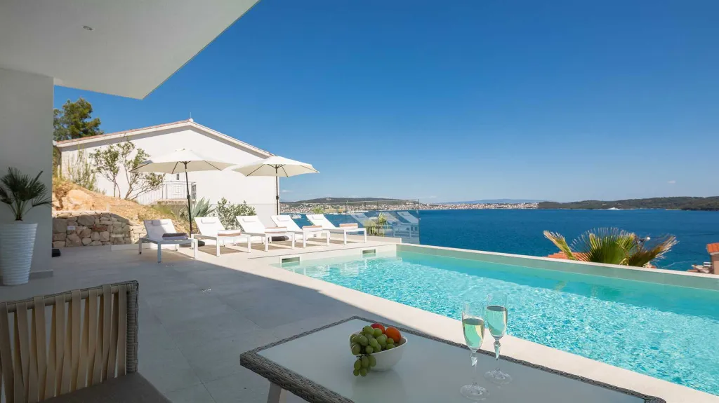 Modern Seaside Villa with Heated Pool in Trogir