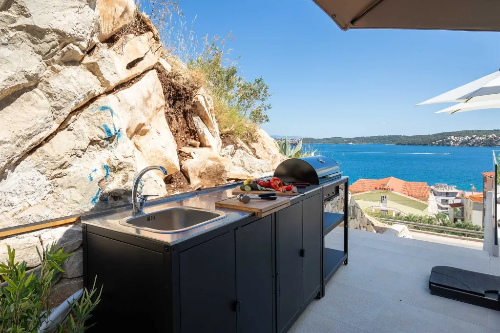 Modern Seaside Villa with Heated Pool in Trogir