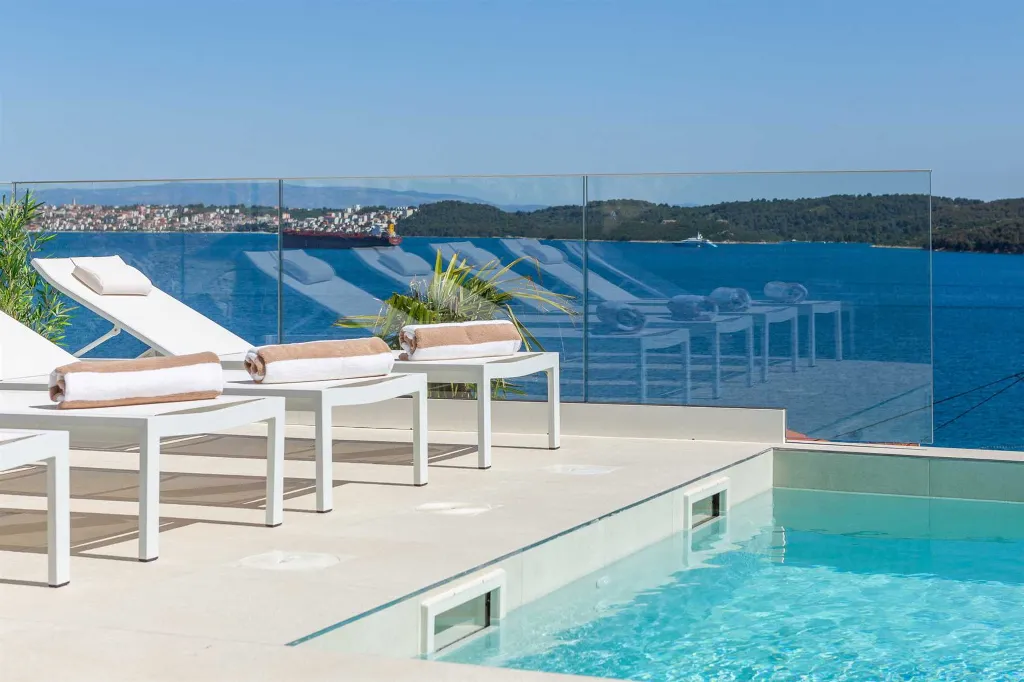 Modern Seaside Villa with Heated Pool in Trogir