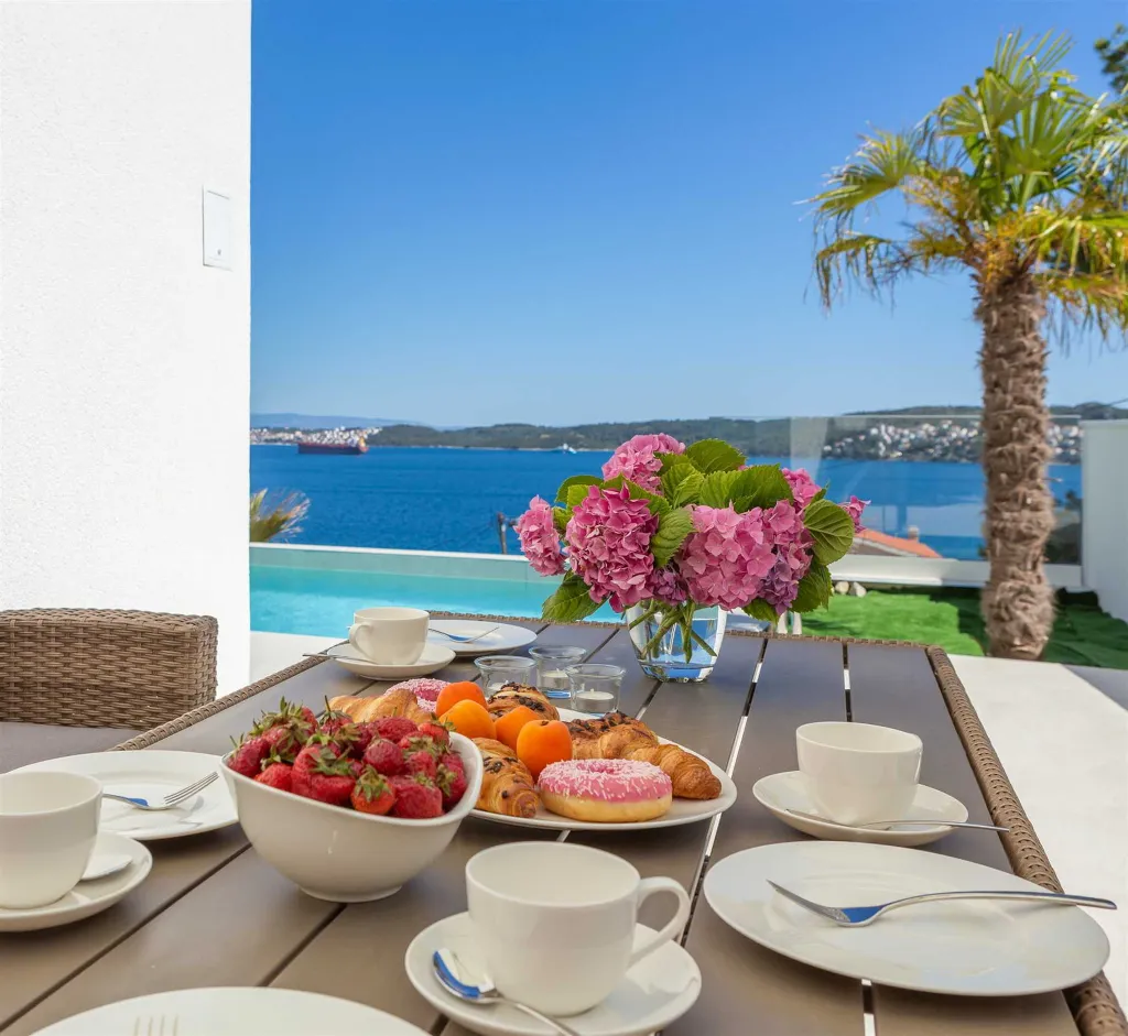 Modern Seaside Villa with Heated Pool in Trogir