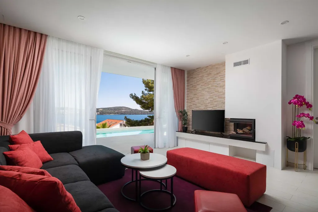 Modern Seaside Villa with Heated Pool in Trogir
