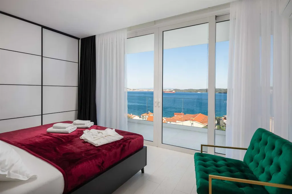 Modern Seaside Villa with Heated Pool in Trogir