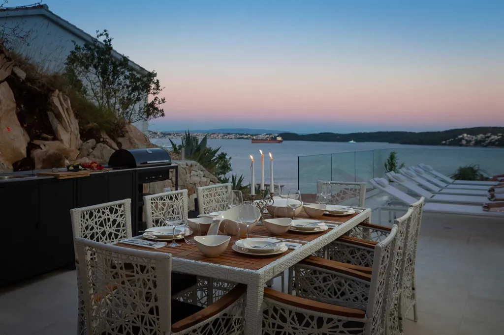 Modern Seaside Villa with Heated Pool in Trogir