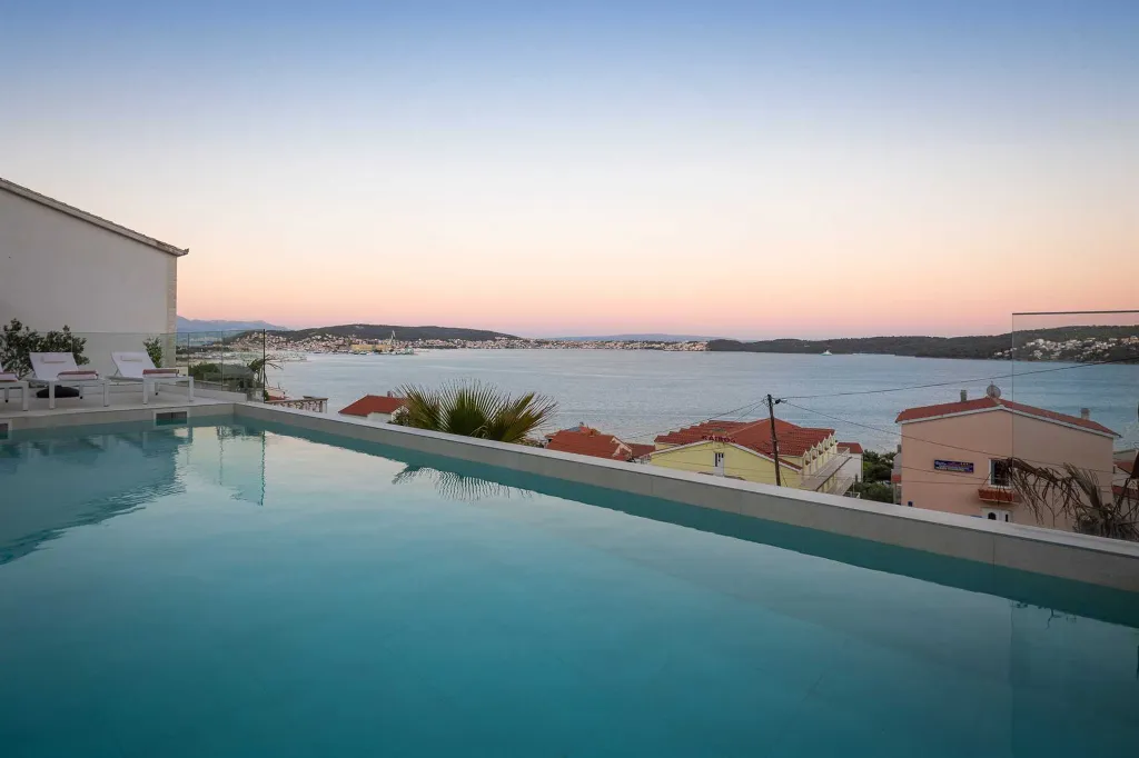 Modern Seaside Villa with Heated Pool in Trogir