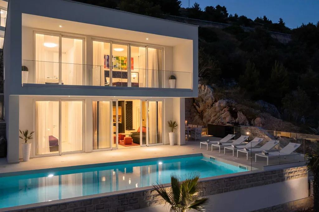 Modern Seaside Villa with Heated Pool in Trogir