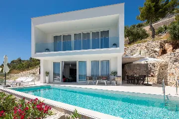 Modern Seaside Villa with Heated Pool in Seget Donji