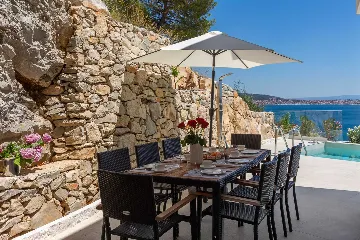 Modern Seaside Villa with Heated Pool in Seget Donji