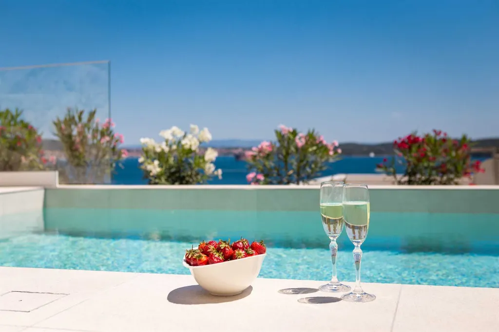 Modern Seaside Villa with Heated Pool in Seget Donji