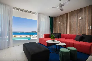 Modern Seaside Villa with Heated Pool in Seget Donji