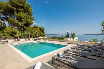 Contemporary Beachfront Villa with Pool, Kaštel Stari