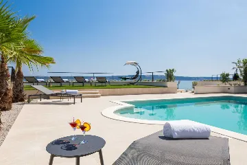 Contemporary Beachfront Villa with Pool, Kaštel Stari