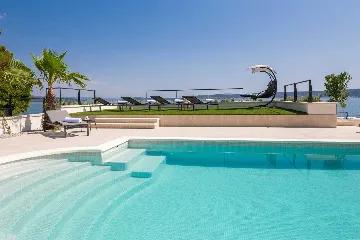 Contemporary Beachfront Villa with Pool, Kaštel Stari